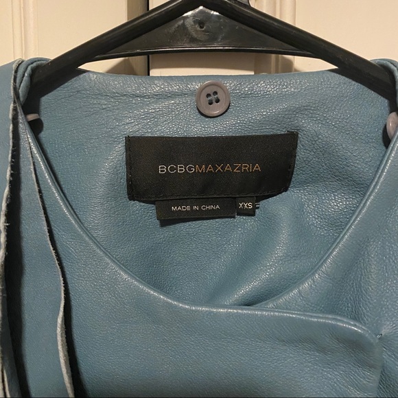 BCBGMaxAzria Fitted Leather Jacket - Gorgeous Color NWOT - Picture 11 of 12